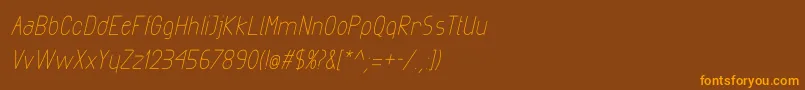 Шрифт ExactaMediumItalic – оранжевые шрифты на коричневом фоне