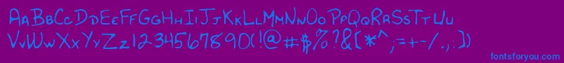 Шрифт Lehn182 – синие шрифты на фиолетовом фоне