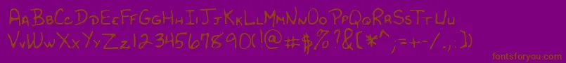 Шрифт Lehn182 – коричневые шрифты на фиолетовом фоне