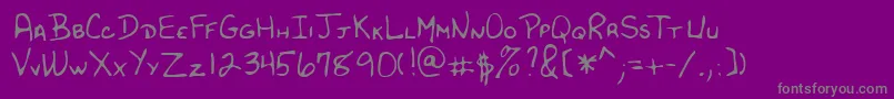 Lehn182 Font – Gray Fonts on Purple Background