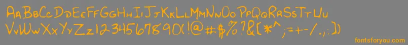 Lehn182 Font – Orange Fonts on Gray Background
