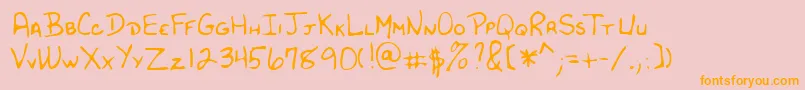 Lehn182 Font – Orange Fonts on Pink Background