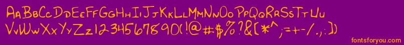 Шрифт Lehn182 – оранжевые шрифты на фиолетовом фоне