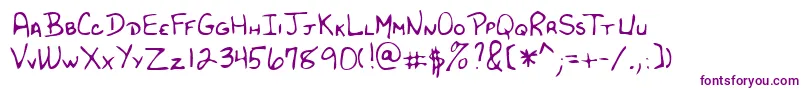 Lehn182 Font – Purple Fonts on White Background