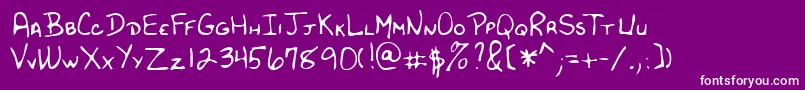Lehn182 Font – White Fonts on Purple Background