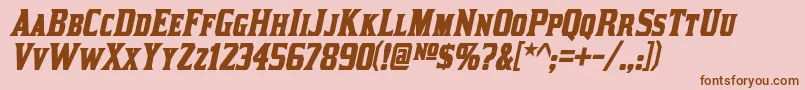 Kirsty ffy Font – Brown Fonts on Pink Background
