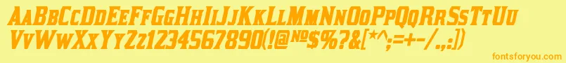 Kirsty ffy Font – Orange Fonts on Yellow Background