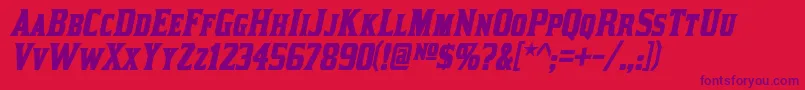 Kirsty ffy Font – Purple Fonts on Red Background