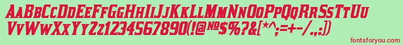 Kirsty ffy Font – Red Fonts on Green Background
