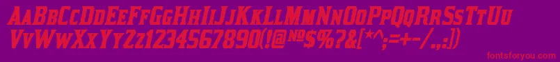 Kirsty ffy Font – Red Fonts on Purple Background