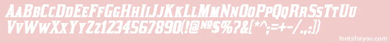 Kirsty ffy Font – White Fonts on Pink Background