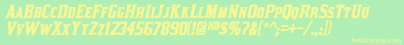 Kirsty ffy Font – Yellow Fonts on Green Background