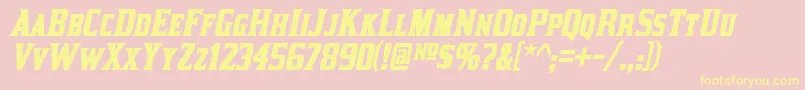 Kirsty ffy Font – Yellow Fonts on Pink Background