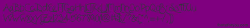 Forgetmenot Font – Black Fonts on Purple Background