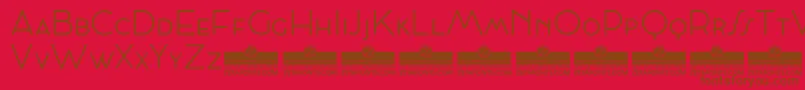 CocosignumMaiuscolettoLightTrial Font – Brown Fonts on Red Background