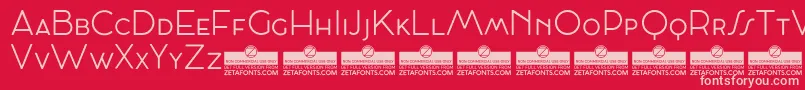 CocosignumMaiuscolettoLightTrial Font – Pink Fonts on Red Background