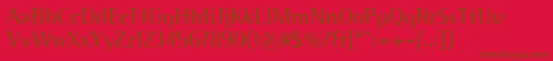 BinaryItc Font – Brown Fonts on Red Background
