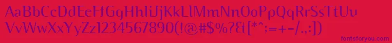 BinaryItc Font – Purple Fonts on Red Background