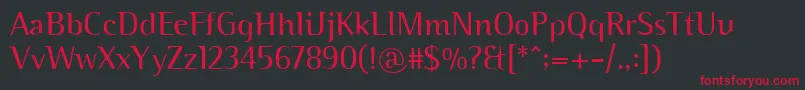 BinaryItc Font – Red Fonts on Black Background