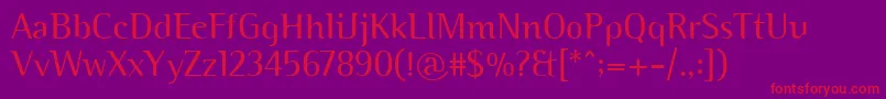 BinaryItc Font – Red Fonts on Purple Background