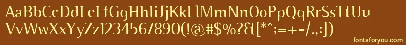 Шрифт BinaryItc – жёлтые шрифты на коричневом фоне
