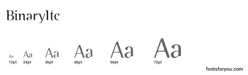 Размеры шрифта BinaryItc