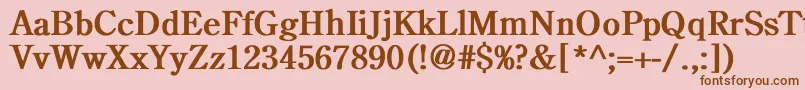 Centuryoldstyle ffy Font – Brown Fonts on Pink Background