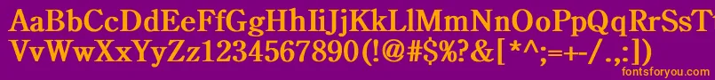 フォントCenturyoldstyle ffy – 紫色の背景にオレンジのフォント