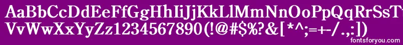 Centuryoldstyle ffy-Schriftart – Weiße Schriften auf violettem Hintergrund