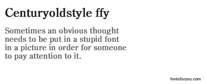 Centuryoldstyle ffy フォントのレビュー