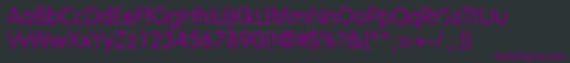 Fonte Vagabnd – fontes roxas em um fundo preto