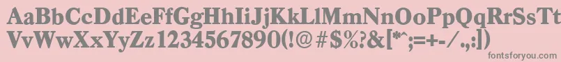 CasadserialHeavyRegular Font – Gray Fonts on Pink Background