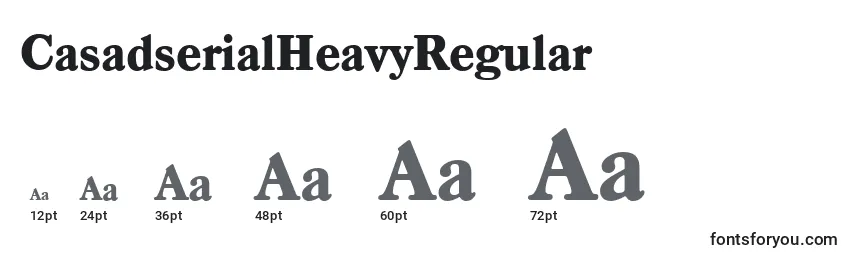 Размеры шрифта CasadserialHeavyRegular