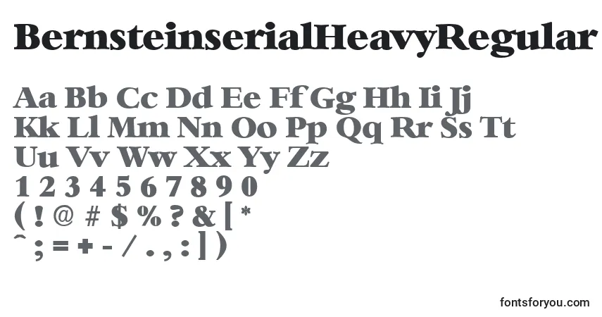 Czcionka BernsteinserialHeavyRegular – alfabet, cyfry, specjalne znaki