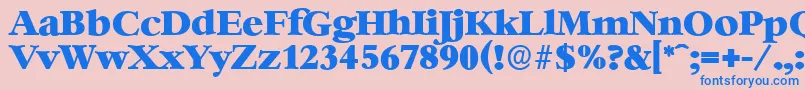 BernsteinserialHeavyRegular Font – Blue Fonts on Pink Background