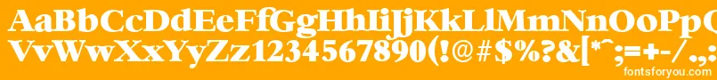 BernsteinserialHeavyRegular Font – White Fonts on Orange Background