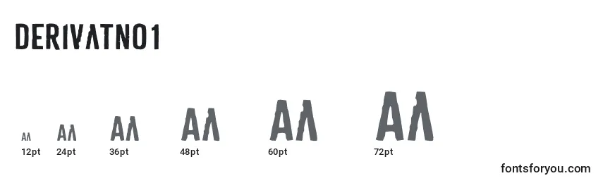 Размеры шрифта DerivatNo1