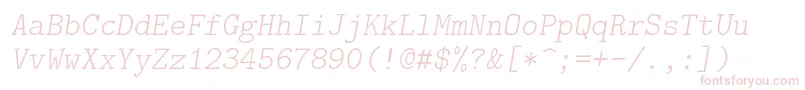 Lmmonolt10Oblique Font – Pink Fonts