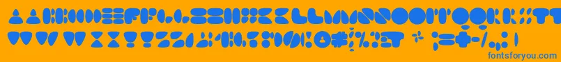 N17sm Font – Blue Fonts on Orange Background