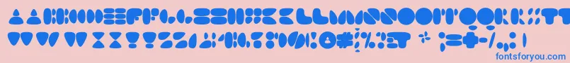 N17sm Font – Blue Fonts on Pink Background