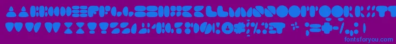 N17sm Font – Blue Fonts on Purple Background