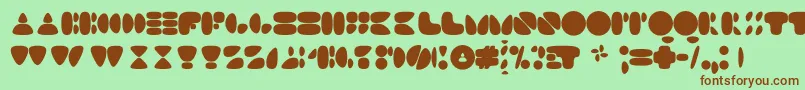 N17sm Font – Brown Fonts on Green Background