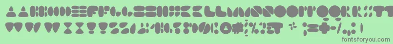 N17sm Font – Gray Fonts on Green Background