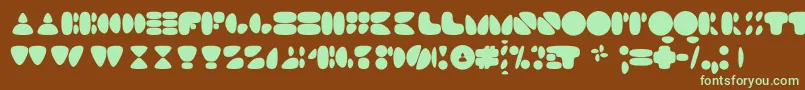 N17sm Font – Green Fonts on Brown Background