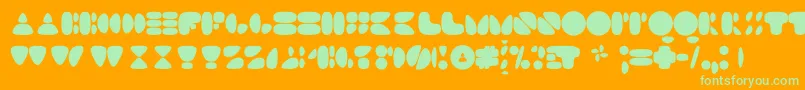N17sm Font – Green Fonts on Orange Background