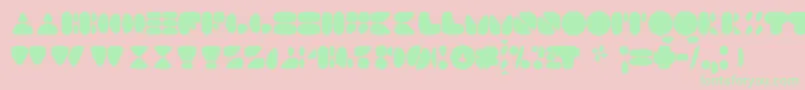 N17sm Font – Green Fonts on Pink Background