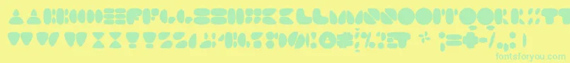 N17sm Font – Green Fonts on Yellow Background