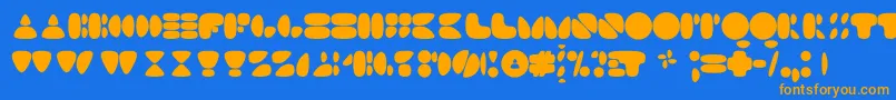 N17sm Font – Orange Fonts on Blue Background