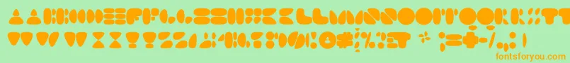 N17sm Font – Orange Fonts on Green Background