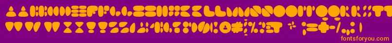 N17sm Font – Orange Fonts on Purple Background